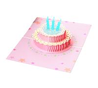 Biglietti d'auguri di compleanno 3d torta di saluto tridimensionale ()