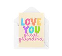 Biglietti d'auguri divertenti novità | Love You Great Grandma | Compleanno Grandama Greatgrandparent Thinking Of You Banter Funny Joke | CBH1301