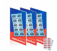 Biglietti della lotteria 1-1000 numerati con codice di sicurezza, biglietti perforati per guardaroba disegnare, eventi di beneficenza, estrazione, biglietti fortunati, colori assortiti, lunghezza 14 x