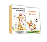 Biglietti di affermazione per bambini con supporto in legno, 32 pezzi di carte di consapevolezza per bambini per promuovere il pensiero positivo, l'amore per se stessi, il coraggio e la gratitudine