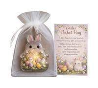 Biglietti di affetto a tema e ciondolo a forma di lepre in acrilico per messaggi di auguri, regali e celebrazioni di festival, Pasqua per bambini
