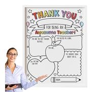 Biglietti di apprezzamento degli insegnanti, biglietti di ringraziamento per insegnanti, biglietti di ringraziamento, biglietti di auguri lisci con cornice per foto per decorati