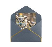 Biglietti di auguri 17,5 x 11,5 cm, biglietti vuoti con simpatici gufi, biglietti di auguri pieghevoli con buste biglietto di ringraziamento biglietto vuoto per tutte le occasioni
