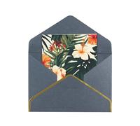 Biglietti di auguri 17,5 x 11,5 cm, vuoti, biglietti di auguri tropicali estivi hawaiani, biglietti di auguri pieghevoli vuoti con buste biglietto di ringraziamento biglietto vuoto per tutte le