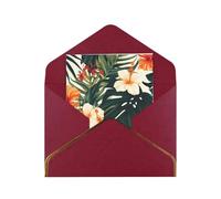 Biglietti di auguri 17,5 x 11,5 cm, vuoti, biglietti di auguri tropicali estivi hawaiani, biglietti di auguri pieghevoli vuoti con buste biglietto di ringraziamento biglietto vuoto per tutte le