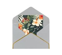 Biglietti di auguri 17,5 x 11,5 cm, vuoti, biglietti di auguri tropicali estivi hawaiani, biglietti di auguri pieghevoli vuoti con buste biglietto di ringraziamento biglietto vuoto per tutte le