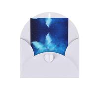 Biglietti di auguri bianchi con buste abbinate - Blu Starry Butterfly Galaxy Print Blank Blessed Cards for Birthday Wedding San Valentino