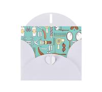 Biglietti di auguri bianchi con motivo barbiere per compleanni, San Valentino, feste, matrimoni, busta bianca da 10,2 x 15,2 cm