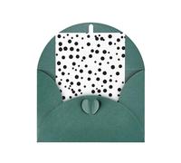 Biglietti di auguri bianchi e neri a pois bianchi, biglietti di ringraziamento e buste, 10 x 15 cm, per matrimoni, baby shower, feste.