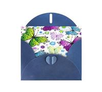 Biglietti di auguri colorati con stampa a farfalla primaverile, con buste, vacanze, compleanni, matrimoni e tutte le occasioni