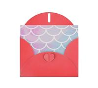 Biglietti di auguri colorati con stampa a squame di sirena con buste, vacanze, compleanni, matrimoni e tutte le occasioni
