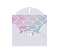 Biglietti di auguri colorati con stampa a squame di sirena con buste, vacanze, compleanni, matrimoni e tutte le occasioni