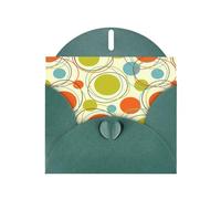 Biglietti di auguri colorati con stampa astratta retrò con buste, vacanze, compleanni, matrimoni e tutte le occasioni