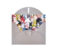 Biglietti di auguri colorati con stampa di cavalli in stile cartone animato, con buste, vacanze, compleanni, matrimoni e tutte le occasioni