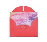 Biglietti di auguri colorati con stampa marmorizzata rosa pastello blu viola con buste, vacanze, compleanni, matrimoni e tutte le occasioni