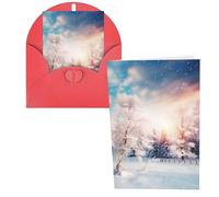 Biglietti di auguri con bellissimi paesaggi, alberi, fiocchi di neve, biglietti vuoti con buste, biglietti di ringraziamento, biglietti per appunti, biglietti di buon compleanno, biglietti di San
