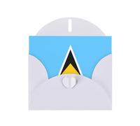Biglietti di auguri con buste, bandiera di Santa Lucia stampa biglietti di ringraziamento vuoto nota per tutte le occasioni vacanza