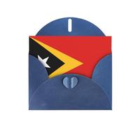 Biglietti di auguri con buste, bandiera Timor Est stampa biglietti di ringraziamento vuoti Nota per tutte le occasioni Vacanza