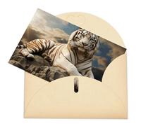 Biglietti di auguri con buste Biglietto di auguri vuoto Majestic Tiger Resting on A Rock Biglietto di ringraziamento Biglietti di ringraziamento per feste Biglietto vuoto per compleanno Biglietti di