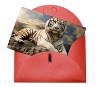 Biglietti di auguri con buste Biglietto di auguri vuoto Majestic Tiger Resting on A Rock Biglietto di ringraziamento Biglietti di ringraziamento per feste Biglietto vuoto per compleanno Biglietti di