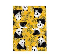 Biglietti di auguri con buste Biglietto di auguri vuoto Panda su sfondo giallo Biglietto di ringraziamento Biglietti per feste Biglietto vuoto pieghevole per compleanno Biglietti di auguri vuoti