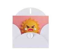 Biglietti di auguri con buste, stampa di rabbia e sole, biglietti di ringraziamento vuoti per tutte le occasioni