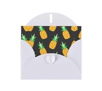 Biglietti di auguri con stampa ananas gialla, biglietti di ringraziamento per feste di ringraziamento per feste