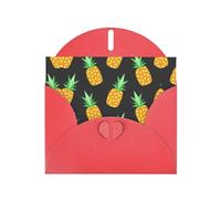 Biglietti di auguri con stampa ananas gialla, biglietti di ringraziamento per feste di ringraziamento per feste