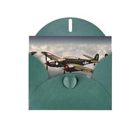 Biglietti di auguri con stampa di aeroplano della Seconda Guerra Mondiale 2, scala standard, 2_00x, biglietti di ringraziamento per feste