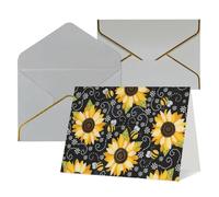 Biglietti di auguri con stampa di api girasole per tutte le occasioni, interno vuoto, con busta, adatti per amici e familiari