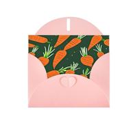 Biglietti di auguri con stampa di carote felici con buste, vacanze, compleanni, matrimoni e tutte le occasioni