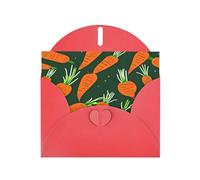 Biglietti di auguri con stampa di carote felici con buste, vacanze, compleanni, matrimoni e tutte le occasioni