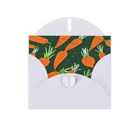 Biglietti di auguri con stampa di carote felici con buste, vacanze, compleanni, matrimoni e tutte le occasioni