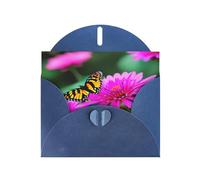 Biglietti di auguri con stampa di farfalle colorate con buste, per vacanze, compleanni, matrimoni e tutte le occasioni