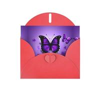 Biglietti di auguri con stampa di farfalle viola, biglietti di ringraziamento, biglietti di invito per feste
