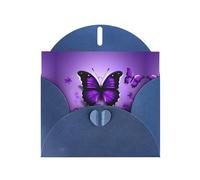 Biglietti di auguri con stampa di farfalle viola, biglietti di ringraziamento, biglietti di invito per feste