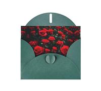 Biglietti di auguri con stampa di molte rose rosse, biglietti di ringraziamento per feste e celebrazioni