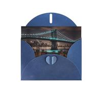 Biglietti di auguri con stampa di New York Manhattan Bridge, biglietti di ringraziamento per feste