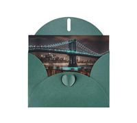 Biglietti di auguri con stampa di New York Manhattan Bridge, biglietti di ringraziamento per feste