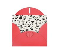 Biglietti di auguri con stampa di ossa e zampe, con buste, vacanze, compleanni, matrimoni e tutte le occasioni