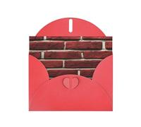 Biglietti di auguri con stampa di pietre rosse mattone con buste, vacanze, compleanni, matrimoni e tutte le occasioni