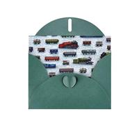 Biglietti di auguri con treno Cars, cartoncino glitterato su entrambi i lati, per Natale, compleanno, San Valentino, inviti per matrimoni e feste, buste incluse