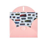 Biglietti di auguri con treno Cars, cartoncino glitterato su entrambi i lati, per Natale, compleanno, San Valentino, inviti per matrimoni e feste, buste incluse