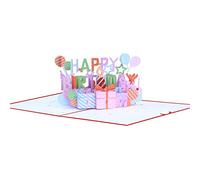 Biglietti di auguri di compleanno Auto Play Music Warm LED Light Gift Box Card Mamma Moglie Sorella Ragazzo Ragazza Amico Biglietto Musicale