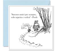 Biglietti di auguri di compleanno dolci per uomini e donne di Winnie The Pooh - Amici per sempre - Biglietto di compleanno per mamma papà sorella fratello figlia zio zia