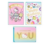 Biglietti di auguri di compleanno Hallmark Sanrio Hello Kitty (3 biglietti con buste)