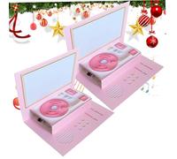 Biglietti di auguri di Natale da 2 pezzi, cartoline di auguri registrabili audio di 60 secondi per inviare cartoline di Natale a calde vacanze ad amici e familiari