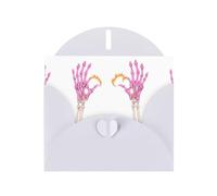 Biglietti di auguri in carta bianca perlescente 10,2 x 15,2 cm, motivo YYHHAOFA Fire Magic a portata di mano, per Natale, compleanno, anniversario di matrimonio e inviti per feste