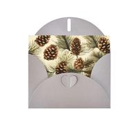 Biglietti di auguri in carta perlescente grigia 10,2 x 15,2 cm YYHHAOFA con bordo a pigna, per Natale, compleanno, anniversario di matrimonio e inviti per feste