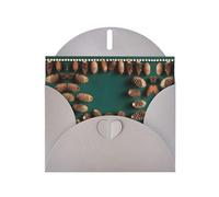 Biglietti di auguri in carta perlescente grigia 10,2 x 15,2 cm YYHHAOFA con bordo a pigna, per Natale, compleanno, anniversario di matrimonio e inviti per feste
